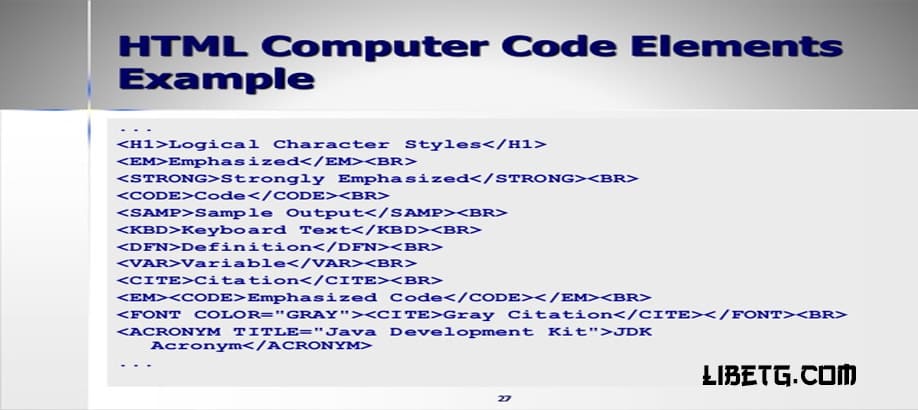 HTML Computer Code